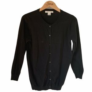 August Silk Black Cardigan sz M